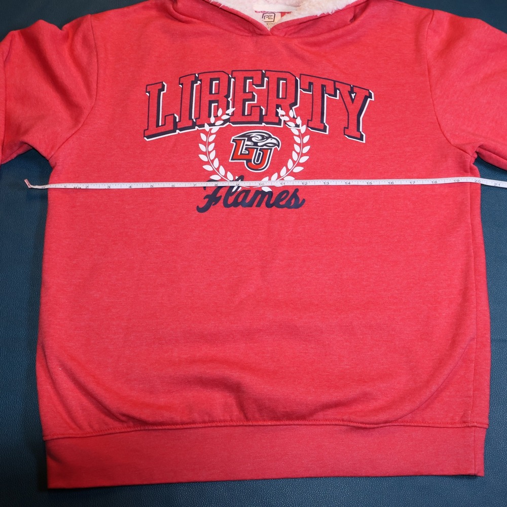 Proedge Liberty University Flames Heather Red Sherpa Lined Hoodie Womens Medium - Picture 5 of 9